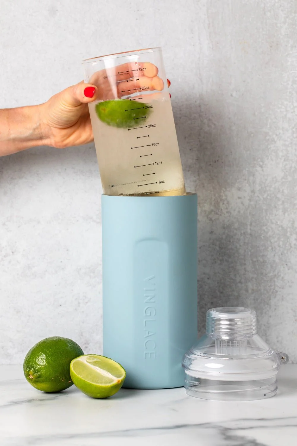 Wine Chiller Leak Proof Lid Converter with Glass Insert - Image 6